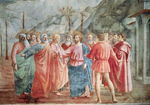 キリストとその弟子たちの詳細、トリビュートマネー、1427年頃（31642の詳細）